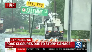 Road closures continue in Orange following overnight storm