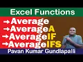Excel Functions Average AverageA AverageIF AverageIFS Functions Excel Basics