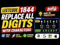 Replace All Digits With Characters Easy String Trick Leetcode 1844
