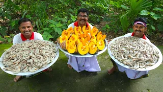 Mutton Kosha & Bengali famous Prawn curry cooking for village people | villfood Kitchen