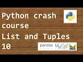 DataAnalysis with Python pandas - Python crash course