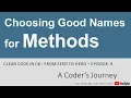 Clean Code in C - Choosing Good Names for Methods