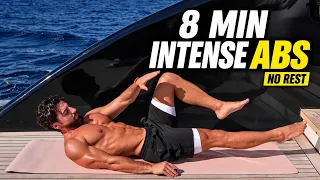 8 Min INTENSE ABS | No Rest & No Repeat | Rowan Row
