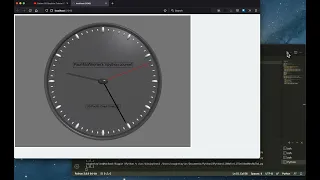 Paul McWhorter Vpython Lesson 17 Homework Accurate Smooth Analog clock hand movement