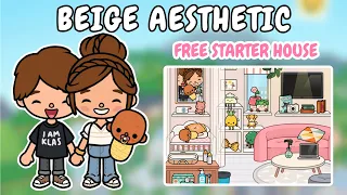 Beige Aesthetic Starter House Design 🪴 Toca Boca House Ideas 🤩 TOCA GIRLZ