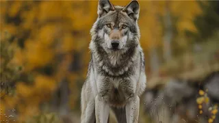 Wolves Animals Nature Video with Beautiful Background Music | 4K