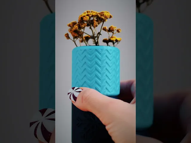 Winter Textured Vase – Christmas Snowflake Decor video thumbnail