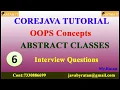 Core java OOPS -6 Abstract Classes Interview Questions By Ratan sir