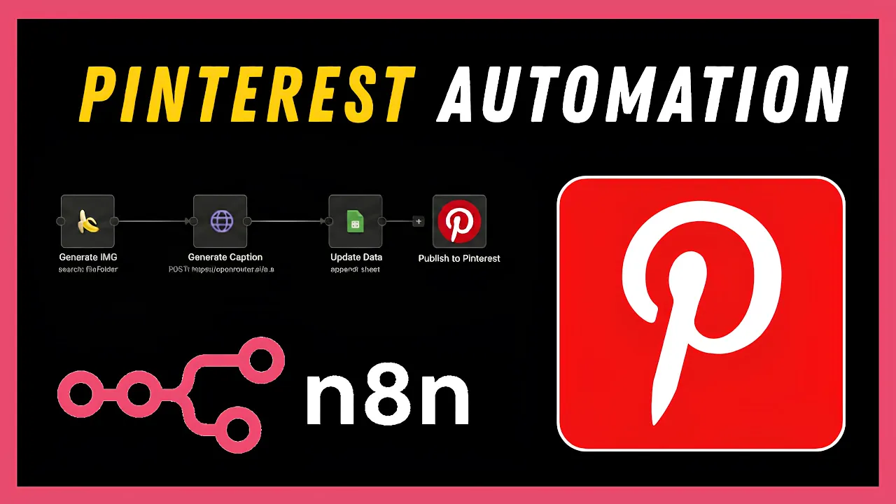 Pinterest n8n Automation | الوحدة 20 : اسهل طريقة لنشر المحتوى على بينترست
