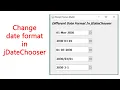 How to change date format in jdatechooser Simple Date Format Java Java Tutorials For Beginners