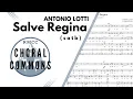 Salve Regina ANTONIO LOTTI SATB Rocky Mountain Chamber Choir Choral Commons Score