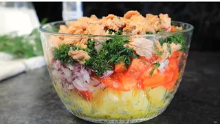 Удивительный Вкус из Простых продуктов! 🥗Лучший Салат с тунцом ,который я пробовала ❤️