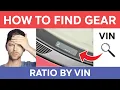 How to Find Your Gear Ratio by VIN Decode VIN for Ford Dodge Chevy Toyota More