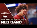 USMNT s Christian Pulisic is fouled by Panama s Adalberto Carrasquilla resulting in a red card