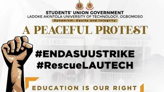 moment lautech students shut ogbomoso down for a peaceful protest playing dj on the road