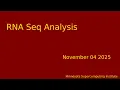 Lagu RNA Seq Tutorial | Minnesota Supercomputing Institute | UMN