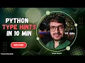Python Type Hints Crash Course Python Data Types Complete Guide