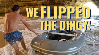 E28 CAPSIZED our DINGHY exploring a BEAUTIFUL CAVE + talking about ANXIETY whilst sailing