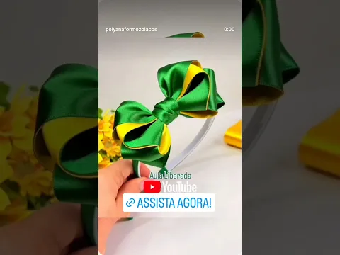 Laço de Cabelo tema Copa do mundo by Polyana Formozo Laços Infantis