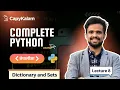 Ep 8 Dictionary and Sets in Python In Nepali Python for Data Science and Web Development