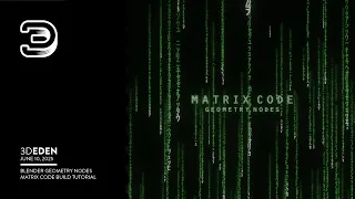 Blender Procedural Matrix Code Build Tutorial