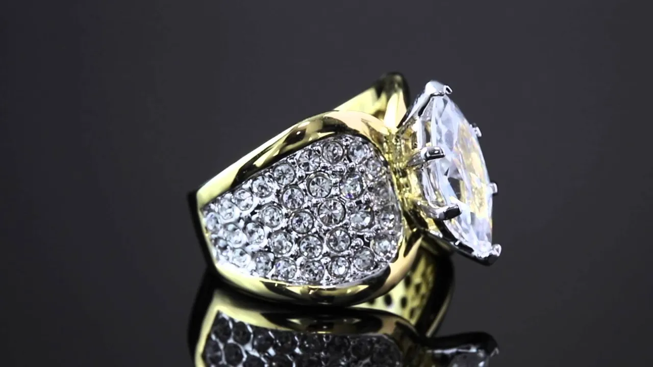 High Quality Cubic Zirconia Oval Stone 2 carat Engagement Ring Set Solid 14k Gold