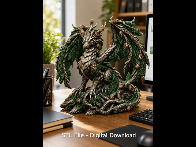 Ancient Forest Guardian Dragon STL File for 3D Print video thumbnail