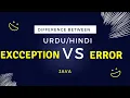 Understanding Exceptions and Errors in Java Explained with Examples