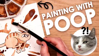 Painting with Poop -  WILL IT PAINT?