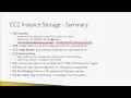 AWS EC2 Instance Storage Summary EBS EFS AMI Instance Store Review