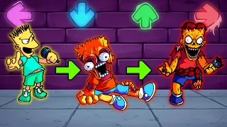 Bart Simpson Horror Transformation | Gameplay VS Playground | FNF Character Test