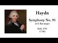 Haydn: Symphony No. 91 in E-flat major (with Score)