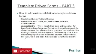 Angular 7 Tutorial - Custom validation in template driven forms