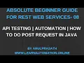 Web services REST 08 Automation API Testing POST Request JAVA HTTP URL CONNECTION Tamil