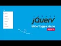 Responsive Navigation Bar with Slide Effect Navigation Menu with CSS and jQuery