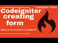 Creating a signup form with bootstrap 4 in Codeigniter Create a registration form in ci