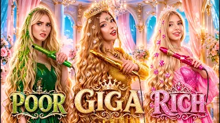Rica vs Pobre vs Giga Rica: Penteados na Família Real! Dificuldades das Princesas e Seus Cabelos
