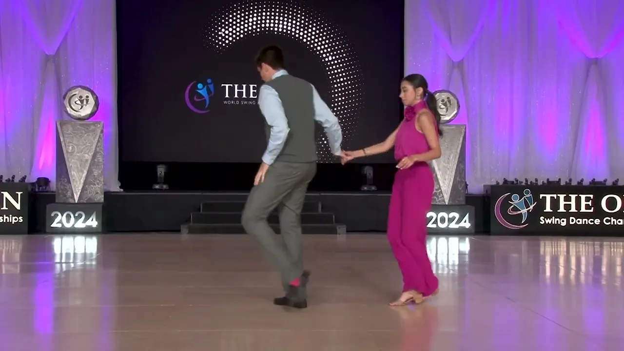 Zane Morgan and Genesis Zarate - 2nd place Shag Strictly Swing Junior Finals - The Open 2024