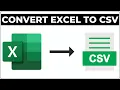 How to Convert Excel to CSV File Save XLSX File as CSV