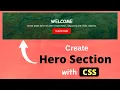 How to Create a Hero Section Using HTML CSS Beginner Friendly Tutorial