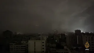 أصوات مرعبة قصف غير مسبوق لقوات الاحتلال الإسرائيلي على القطاع 