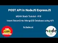 POST API in NodeJS Express API to Insert record into Database MEAN Stack Tutorial