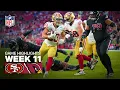 San Francisco 49ers vs Arizona Cardinals Game Highlights 2025 NFL Season Week 11