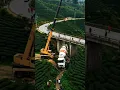 Lagu Crane lifts cement truck that drives off the road#viralvideo #shorts