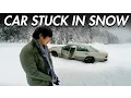 Stranded Car Stuck in Snow - Vlog