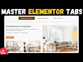 2026 ELEMENTOR TABS Masterclass Create a Modern Responsive Layout Wordpress Elementor Tutorial