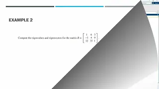 Solve the linear equation system and find eigenvalues and eigenvectors using Matlab