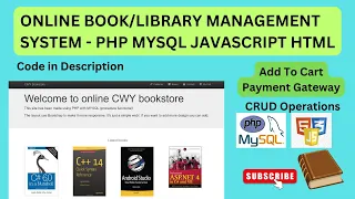 Book Library Management System using PHP MySQL JavaScript HTML CSS - Code Available