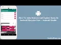 How To Add Remove and Update Items In Android RecyclerView - Android Studio