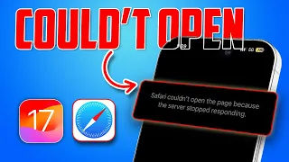 IOS 17 Fix Safari Couldn T Open The Page Because The Server Stopped Responding 